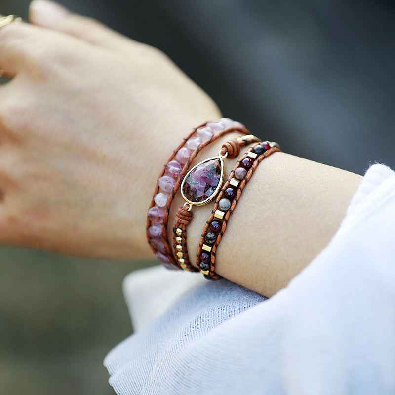 Natural stone layered bracelet — primary view