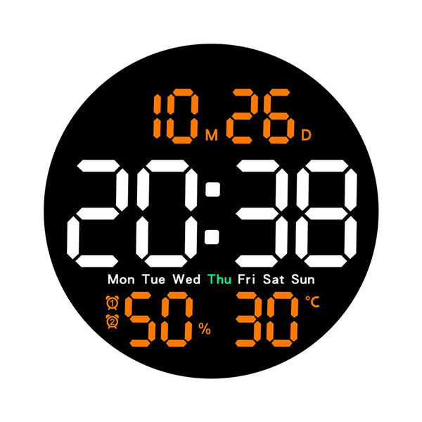 Multi-Function Digital Wall Clock with Temperature Humidity Display view 11