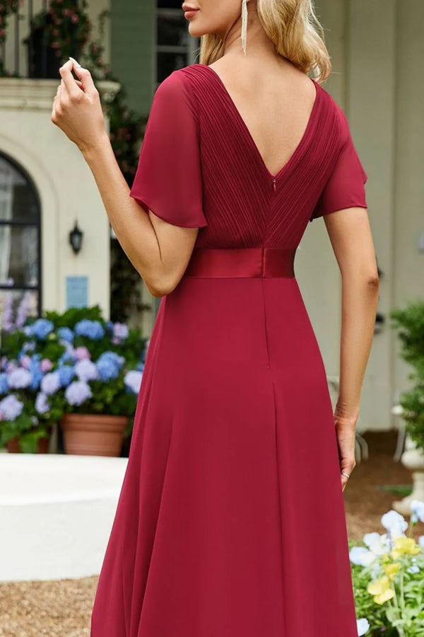 Surplice Flutter Sleeve Maxi Dress view 6