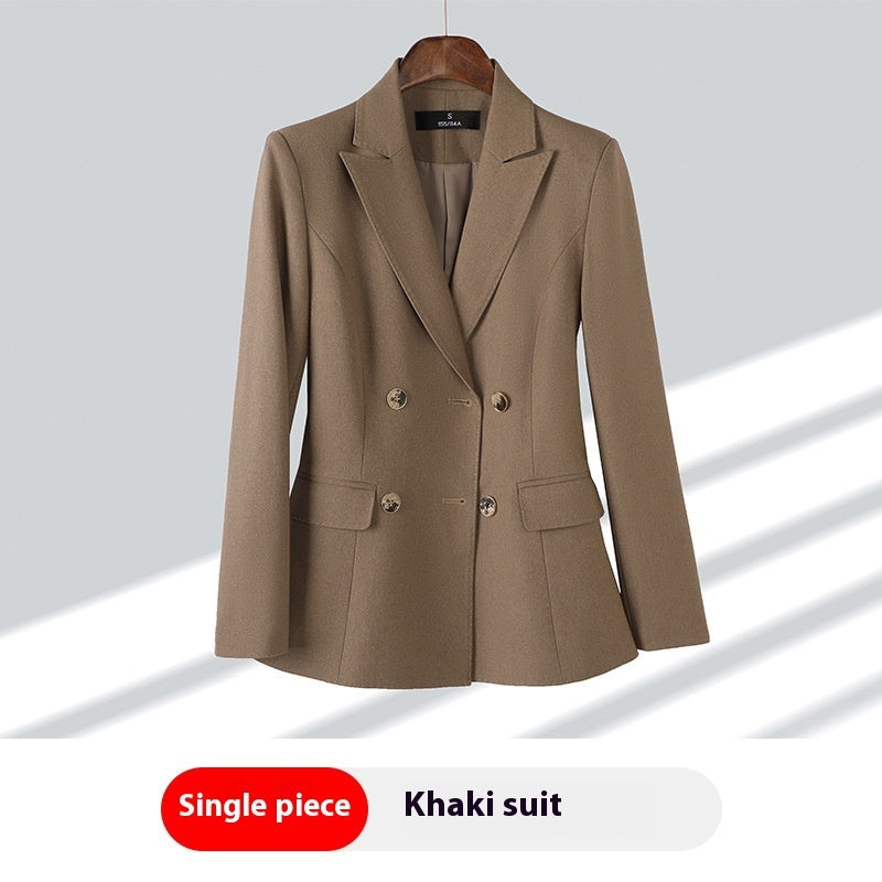Double-Breasted Slim Fit Women's Suit Set – Blazer & Trouser Office Wear, product view 10