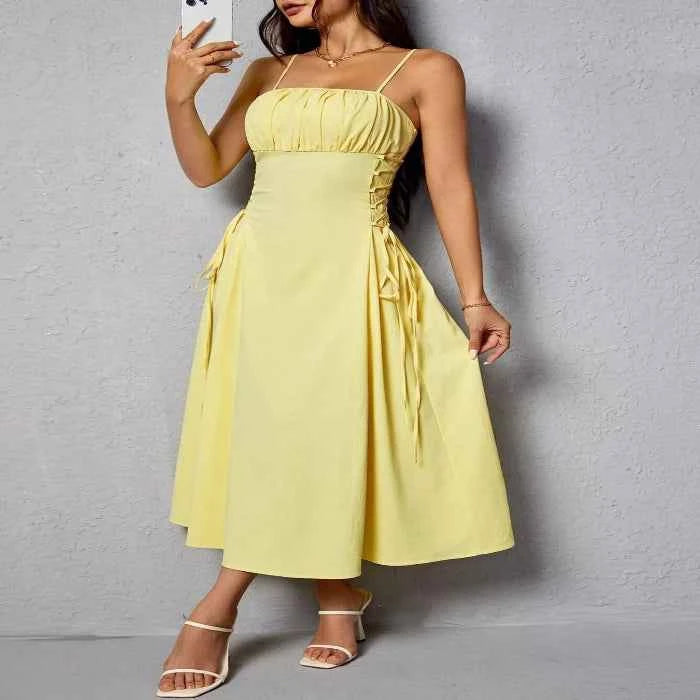 Lace-up cami dress — primary view