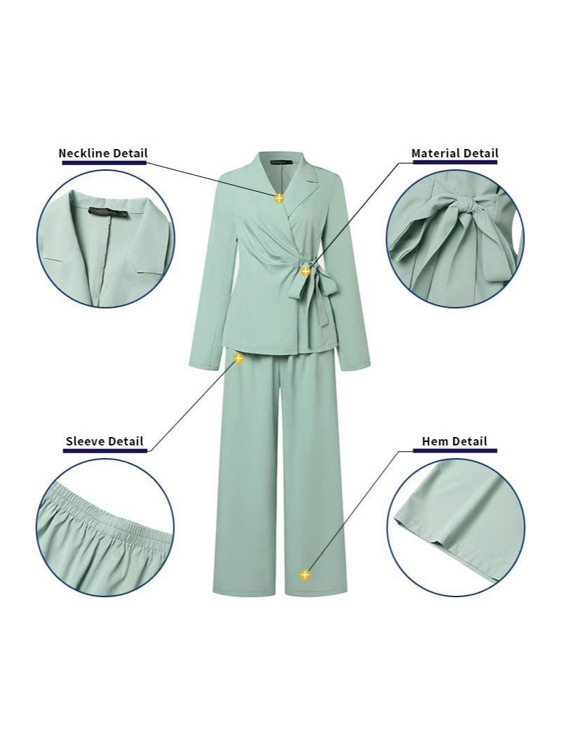 Elegant tie-waist suit set for women — additional view 4