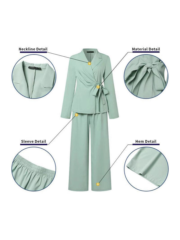 Elegant tie-waist suit set for women — additional view 4