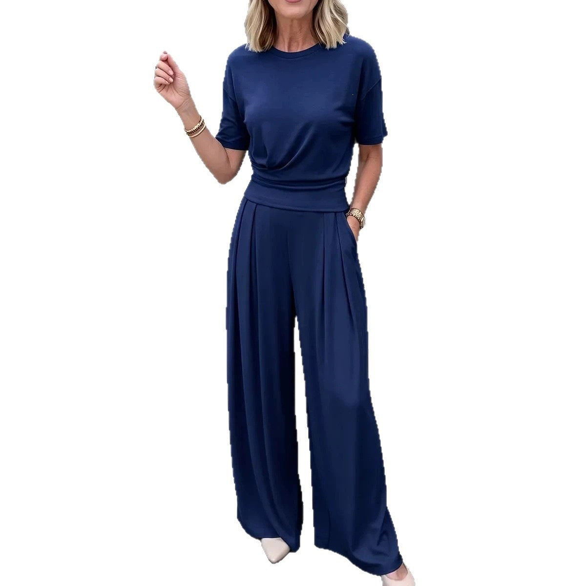 Women's T-Shirt & Wide-Leg Pants Set — product image 3