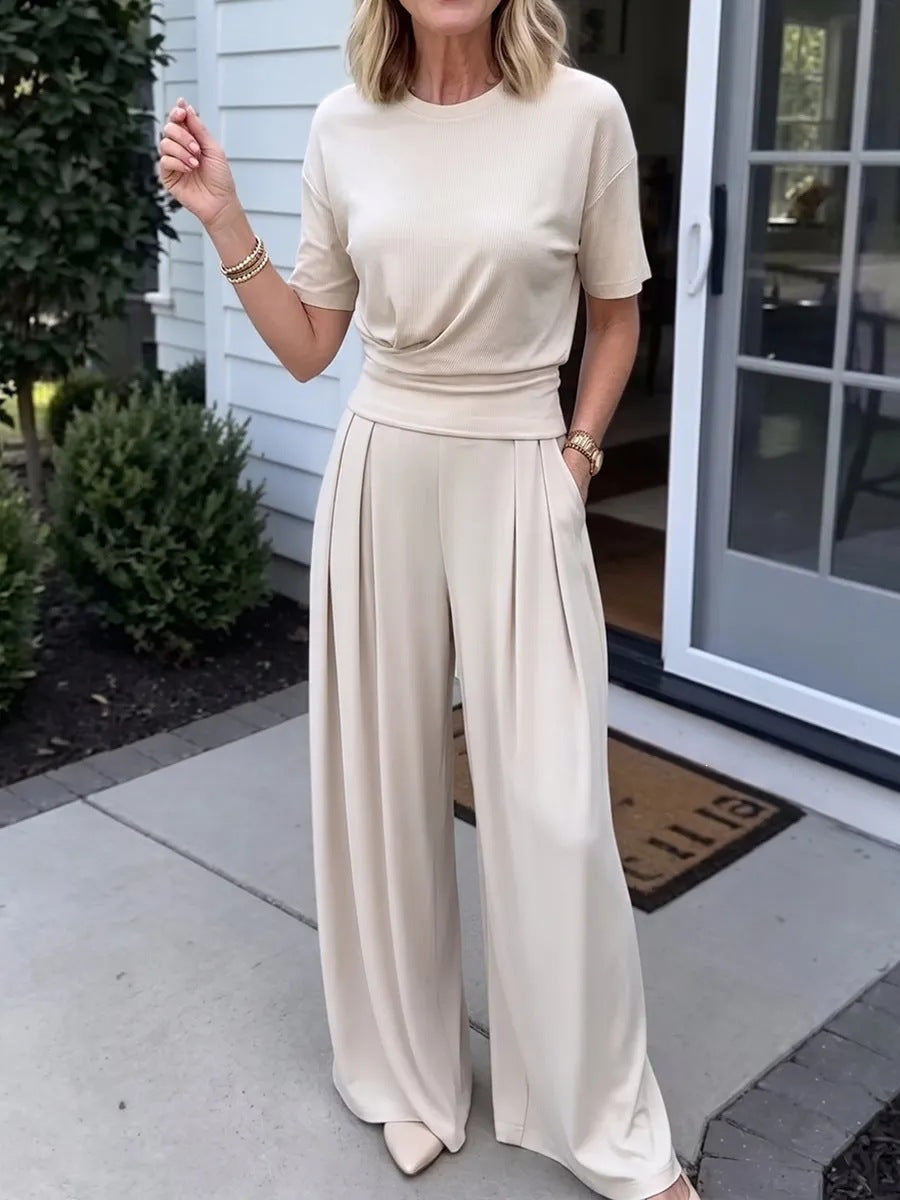 Women's T-Shirt & Wide-Leg Pants Set — product image 8