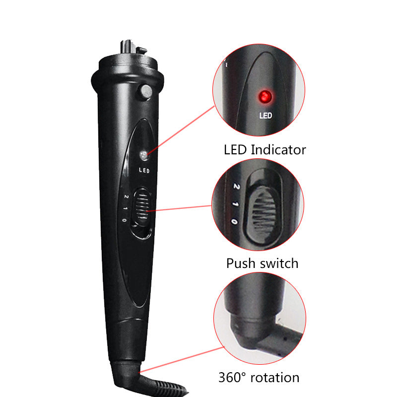 6-in-1 Interchangeable Ceramic Curling Wand Set, product view 9