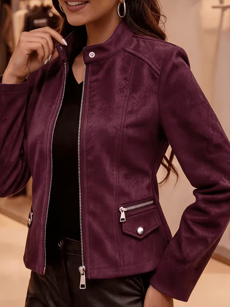 Retro metal-zip cardigan jacket for women, image 7