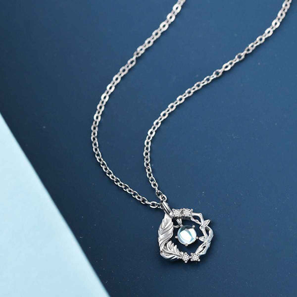 Pendant necklace in silver-plated alloy — additional view 4