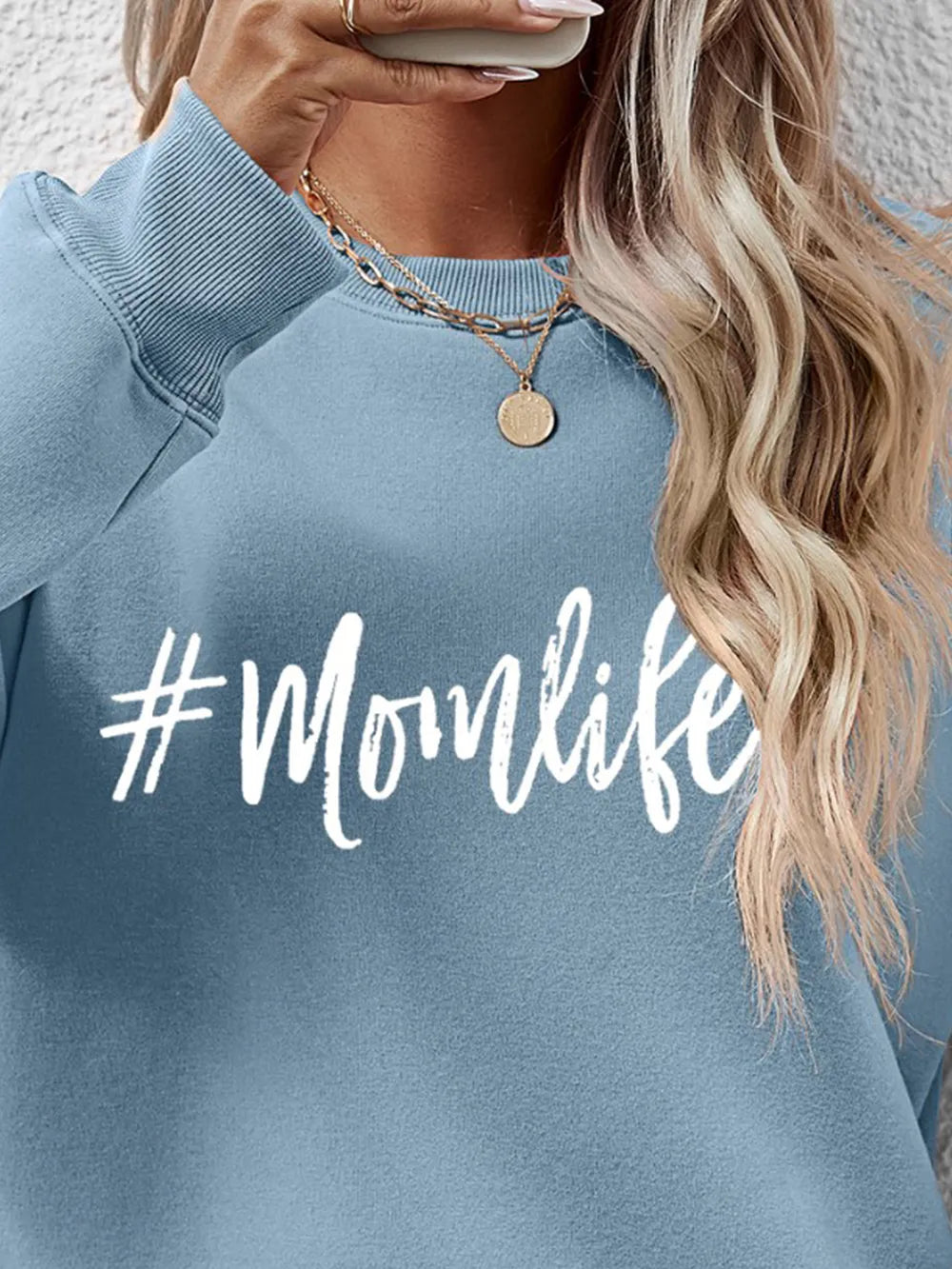Letter Graphic Round Neck Sweatshirt view 11