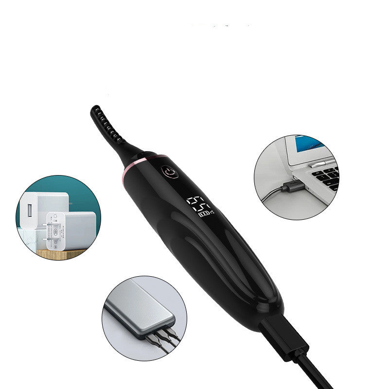 USB rechargeable heated eyelash curler in use - view 4