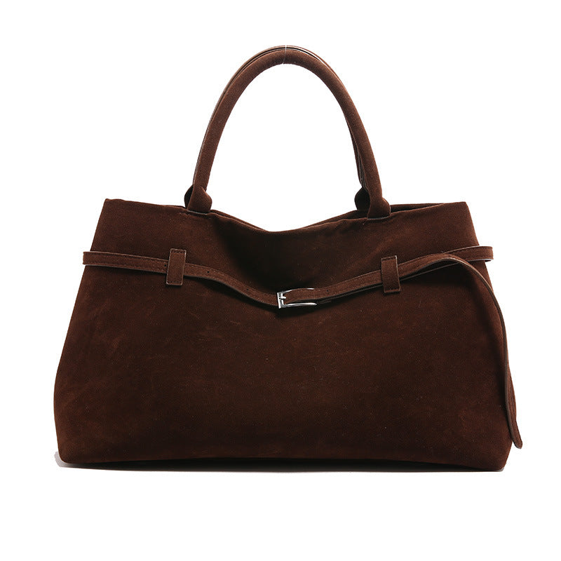 Faux Suede Tote Bag for Women – Large Capacity Shoulder Handbag, product view 7