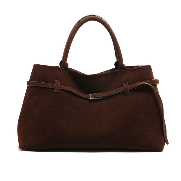 Faux Suede Tote Bag for Women – Large Capacity Shoulder Handbag, product view 7