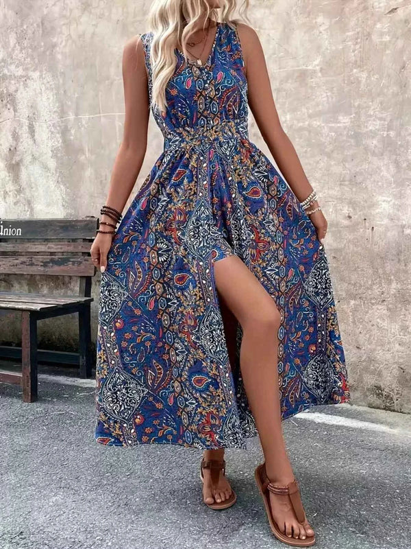 Sleeveless paisley print romper — additional view 8