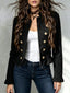 Lace-trim button-front jacket for women, image 5