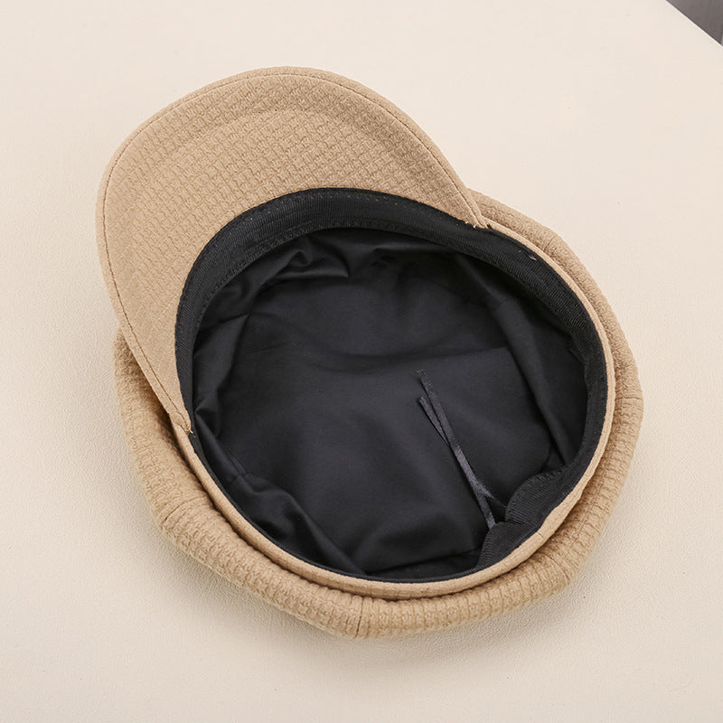 Women's Pleated Octagonal Newsboy Cap-Splashis, alternate view 2