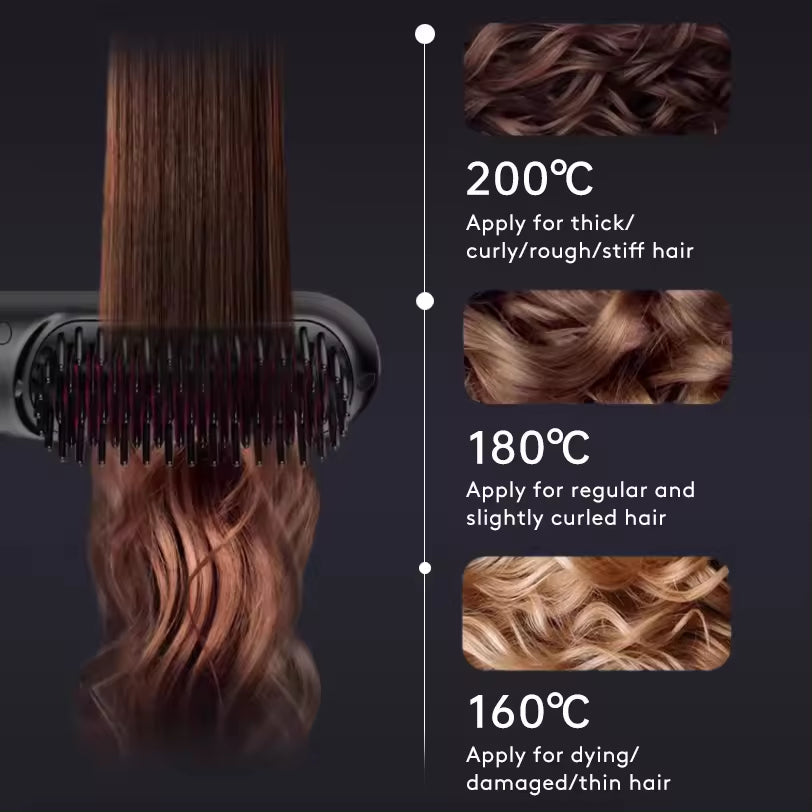 2-in-1 Wireless Hair Straightener Comb - Cordless & Rechargeable, product view 13
