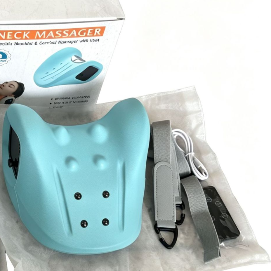 Massage pillow color options Beige and Blue