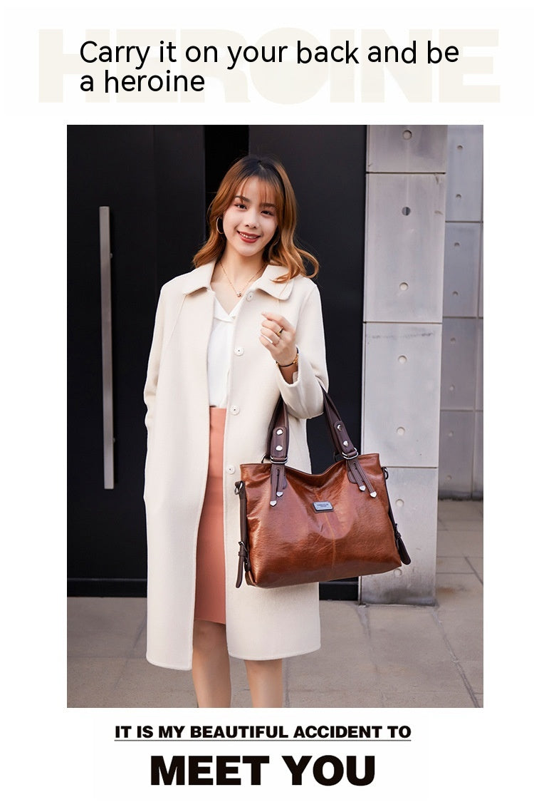 Retro Faux Leather Tote Bag for Women, product view 10