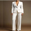 White Blazer & Trousers Set, shown in a clear product image