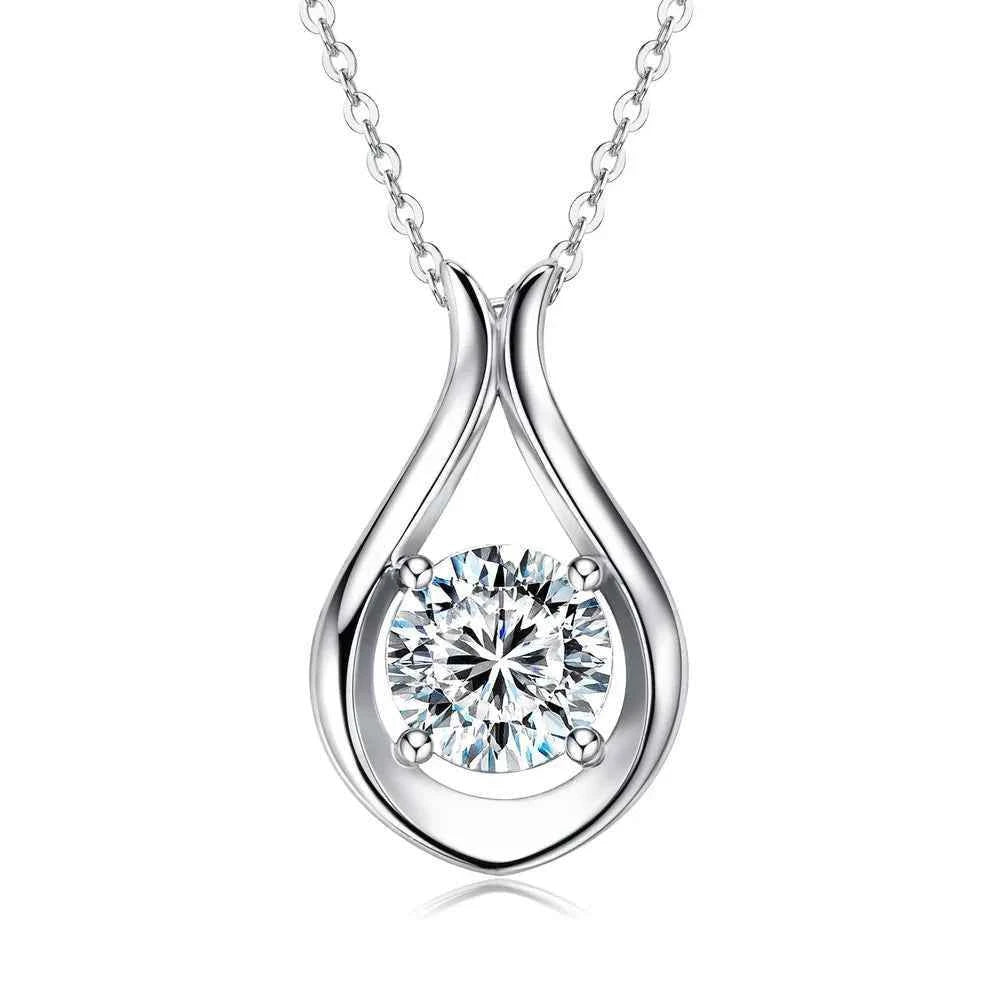 2ct cubic zirconia necklace in silver-plated alloy — additional view 6