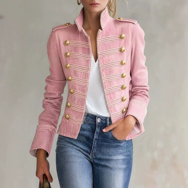 Vintage short denim-look jacket for women