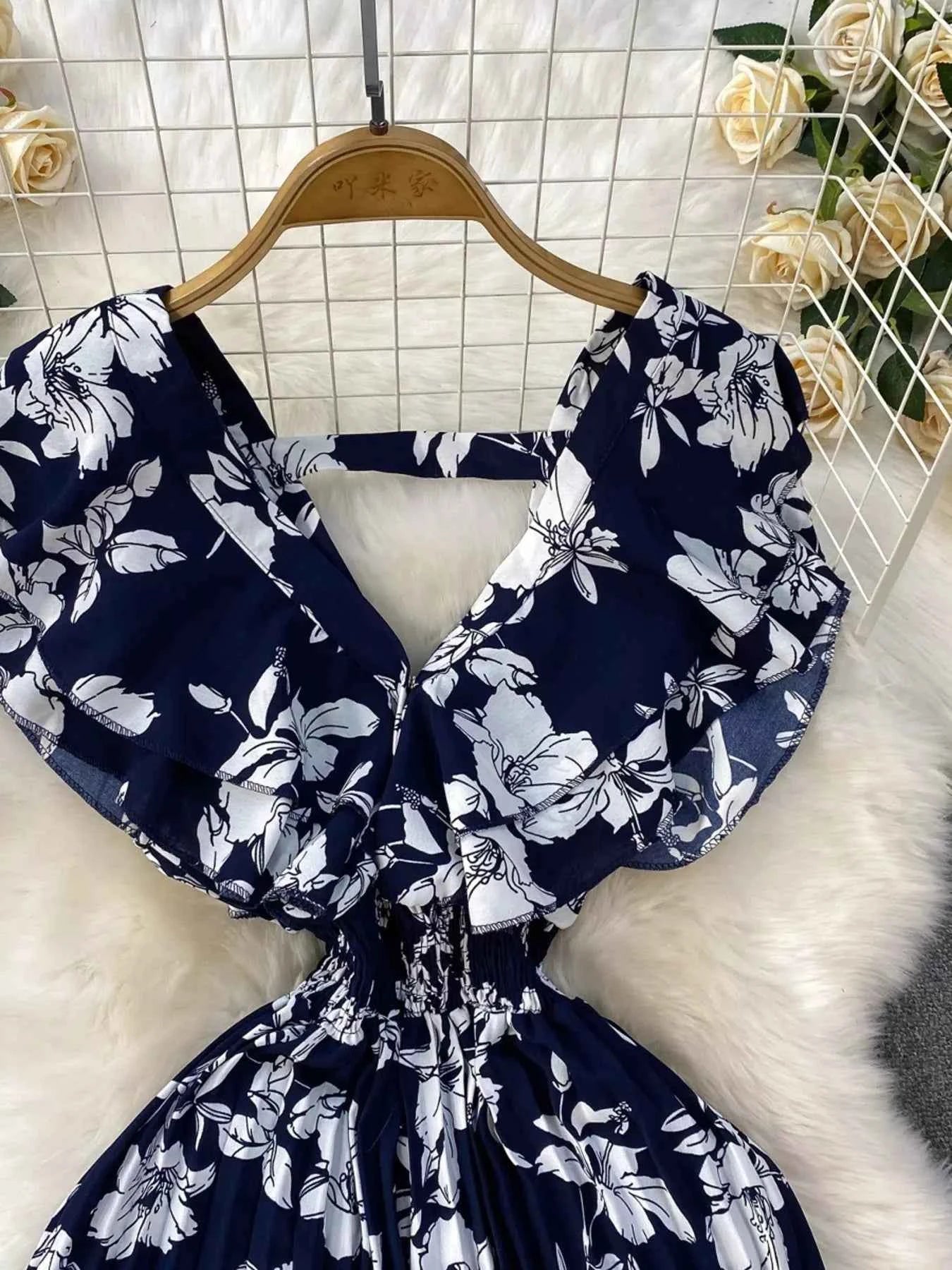 Cotton Spandex Floral Print Jumpsuit-Jumpsuit-Splashis-Splashis
