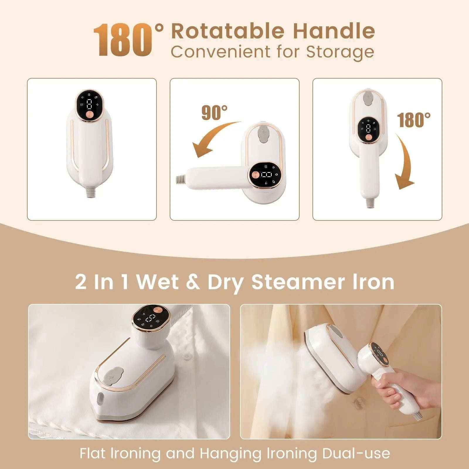 1200W portable garment steamer — additional view 3