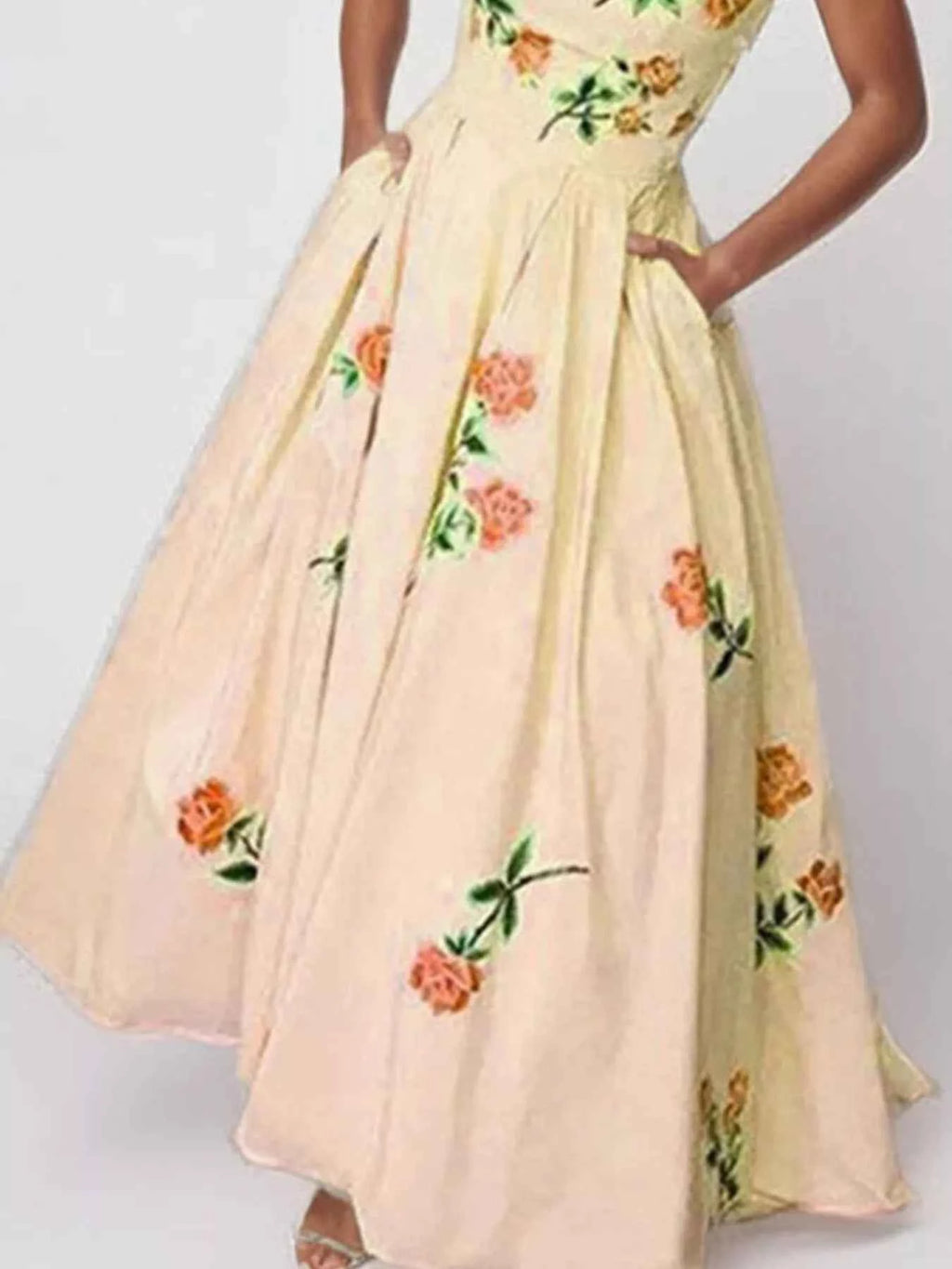 Floral print maxi dress with pockets — additional view 11