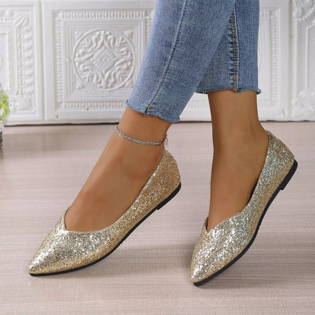 Point toe flat slip-on shoes — additional view 4