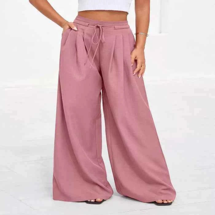 Plus size high-waisted wide-leg pants — primary view Immagine principale del prodotto