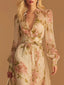 Product detail photo of Floral V Neck Mesh Dress, floral v neck mesh dress, everyday style