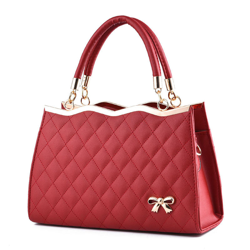 PU Leather Crossbody Bag with Bow Detail, side product view