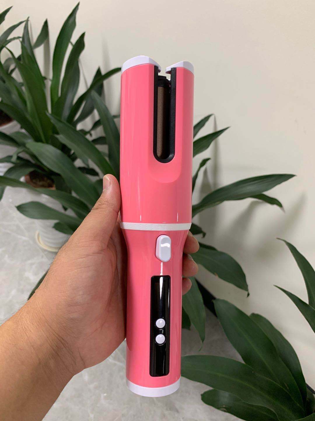 Cordless Automatic Curling Iron with Alloy Barrel 5200mAh, close-up product view