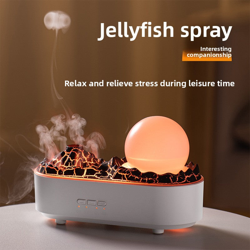 Desktop flame effect humidifier and aroma diffuser product photo