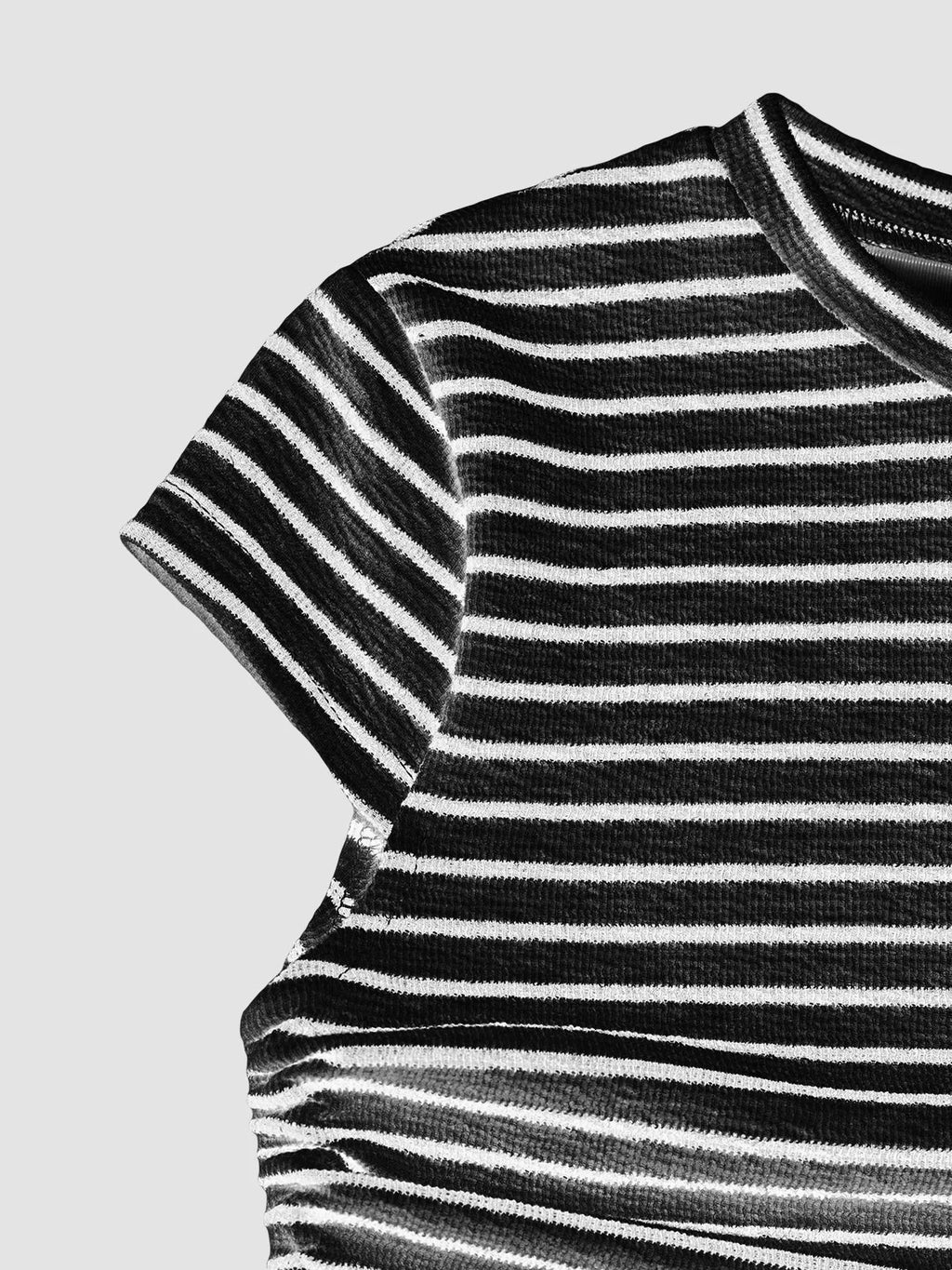 Striped Crop Top and Wide Leg Pants Set view 9