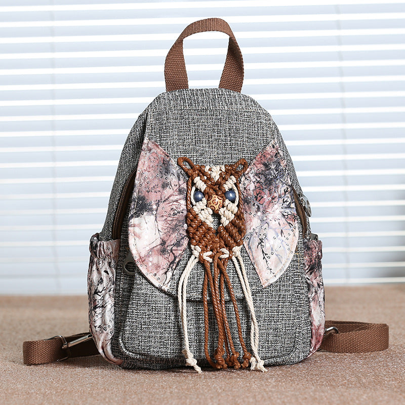 Product detail photo of Canvas Tassel Backpack, blue, everyday style
