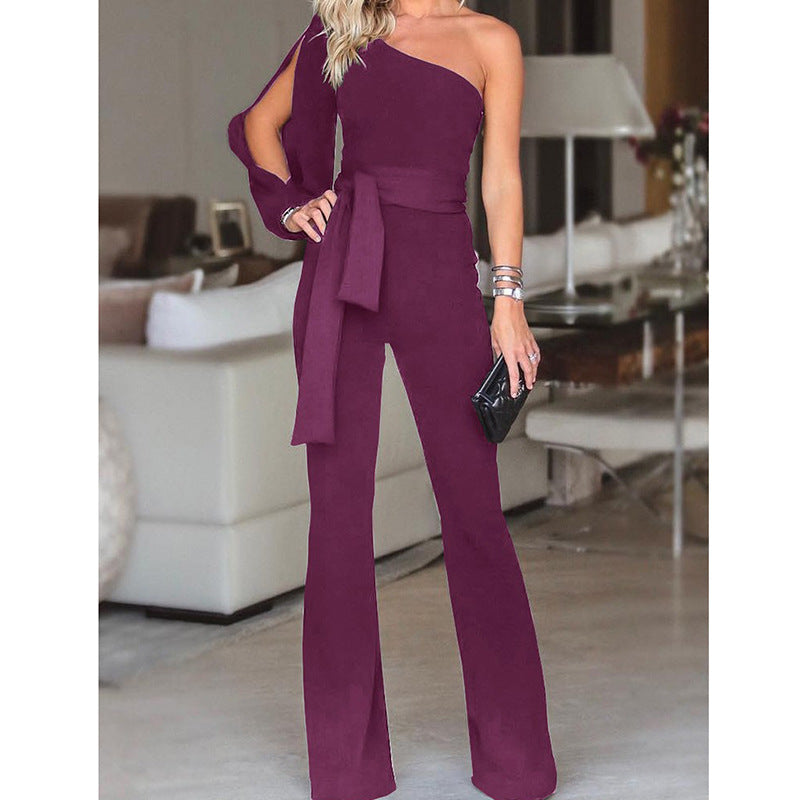 Women’s One-Shoulder Jumpsuit, product view 7