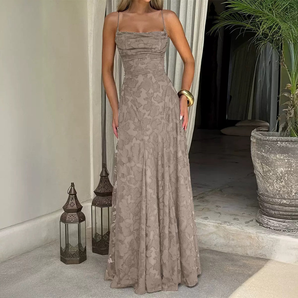 Lace Backless Evening Dress