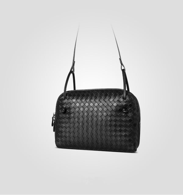 Woven Sheepskin Crossbody Bag for Women, side product view