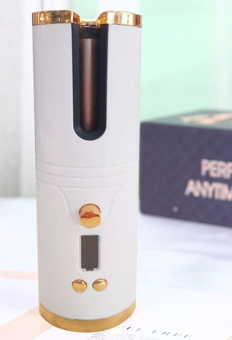 Mini Cordless Automatic Curling Iron with Ceramic Barrel, close-up product view
