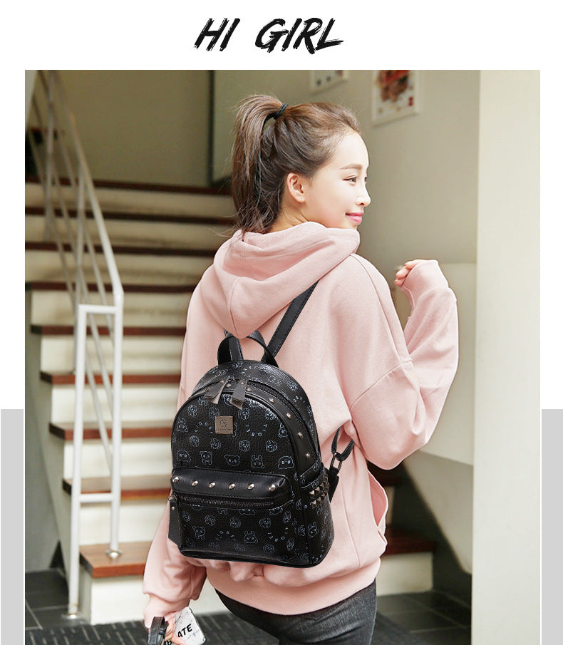 Korean-Style PU Backpack — main product image