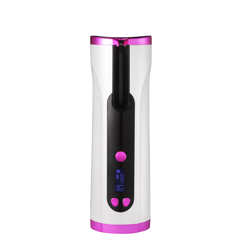 Cordless Automatic Curling Iron with Comb and Clips, side product view