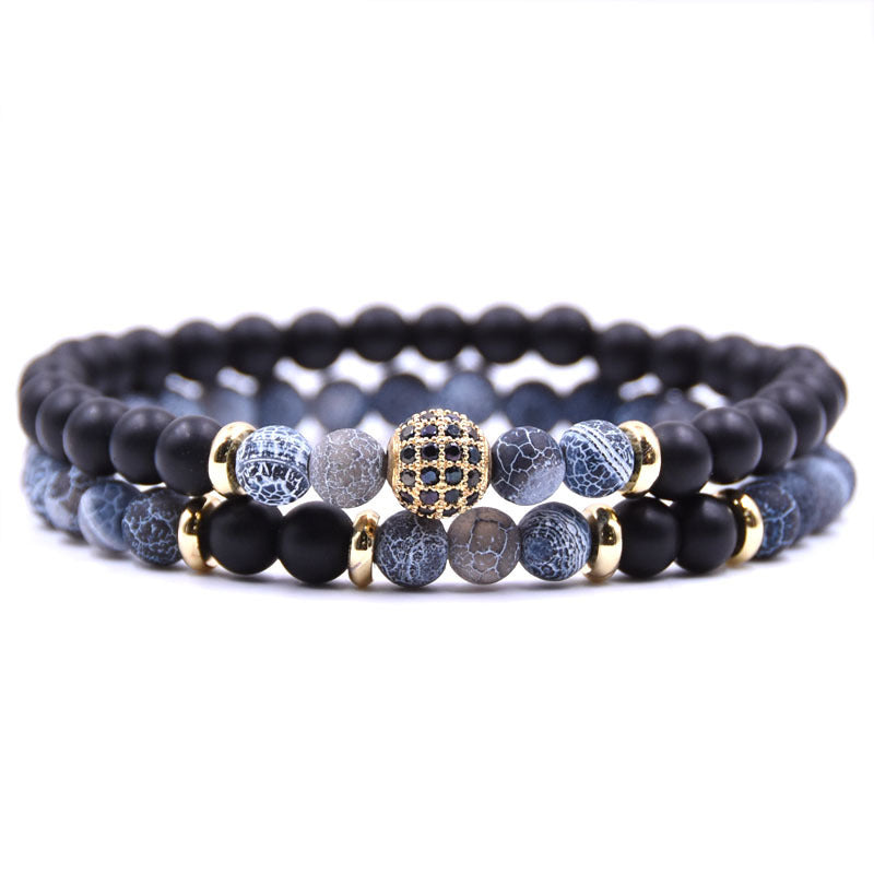 Main product photo of Natural Stone and Zircon Bracelet Set, natural stone and zircon bracelet set