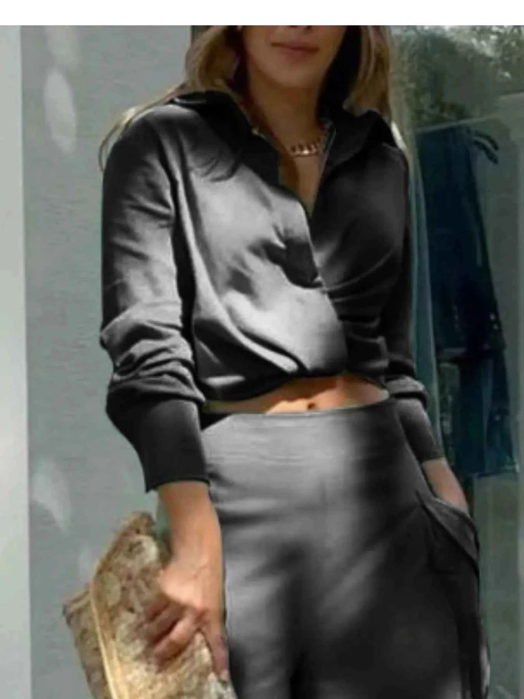 2026 Professional Wide Leg Pants and Shirt Set-Two-Piece Set-Splashis-Splashis