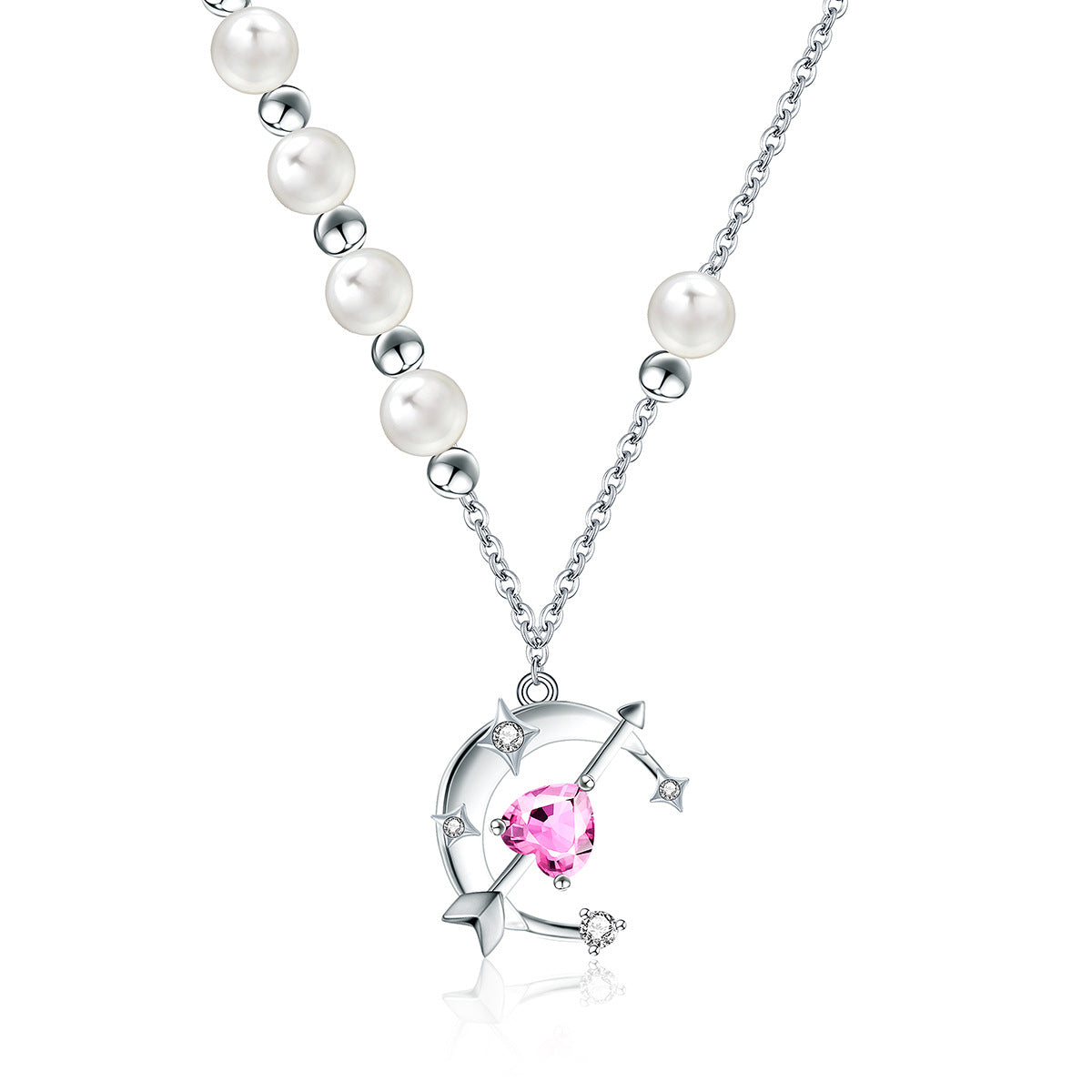Product detail photo of 925 Silver Bow Heart Jewelry, 925 silver bow heart jewelry