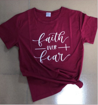 Faith Over Fear Christian T-Shirt for Women, product view 8