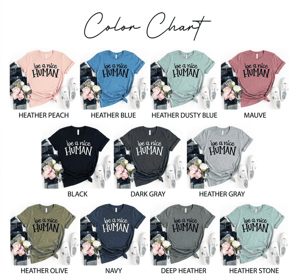Be A Nice Human slogan t-shirt — additional view 5