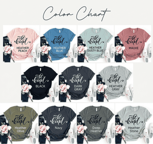 Heather Olive be kind statement graphic T-shirt
