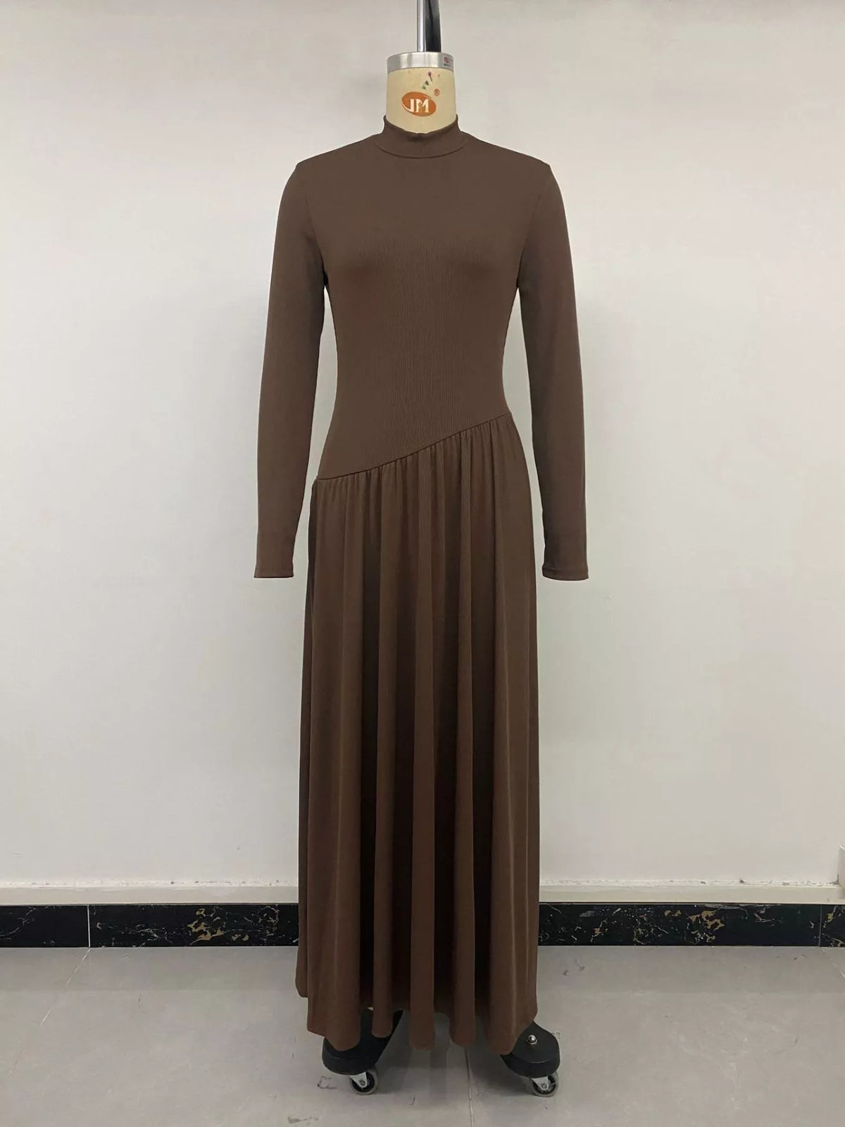 Mock Neck Long Sleeve Midi Dress, product view 9