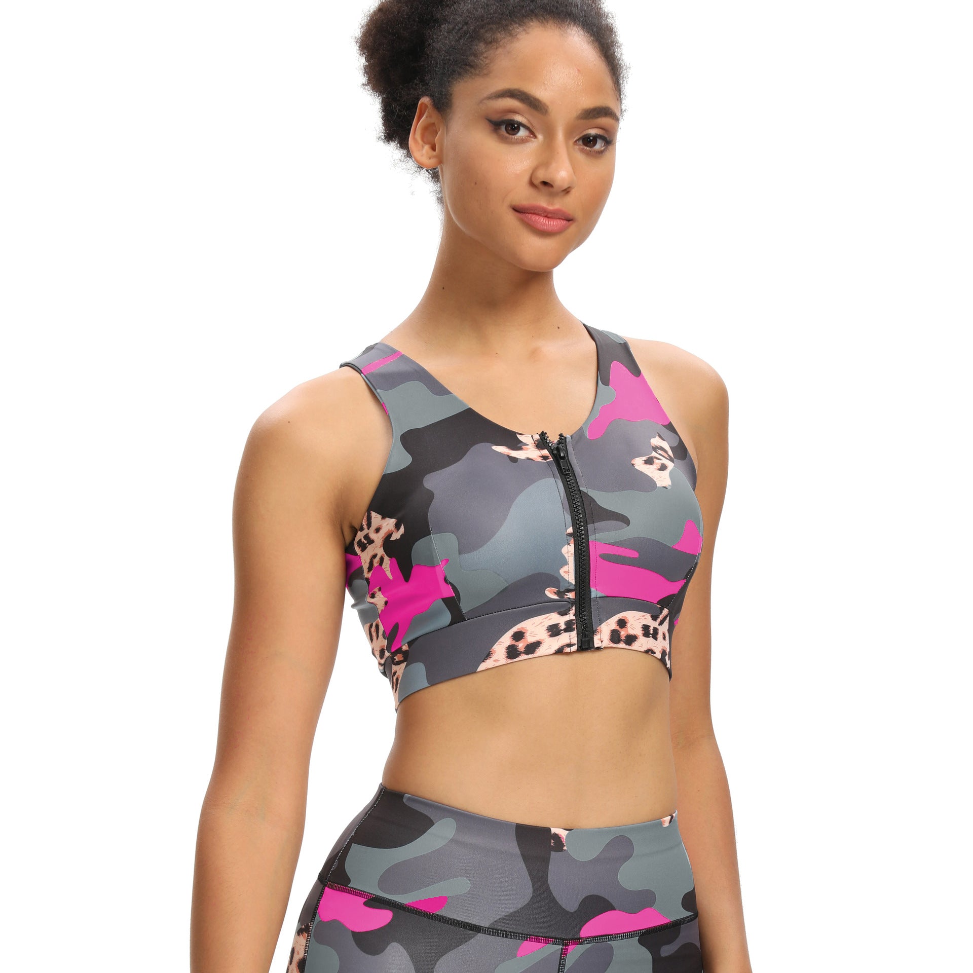 Women’s Camouflage Activewear Coordinates, angled product view